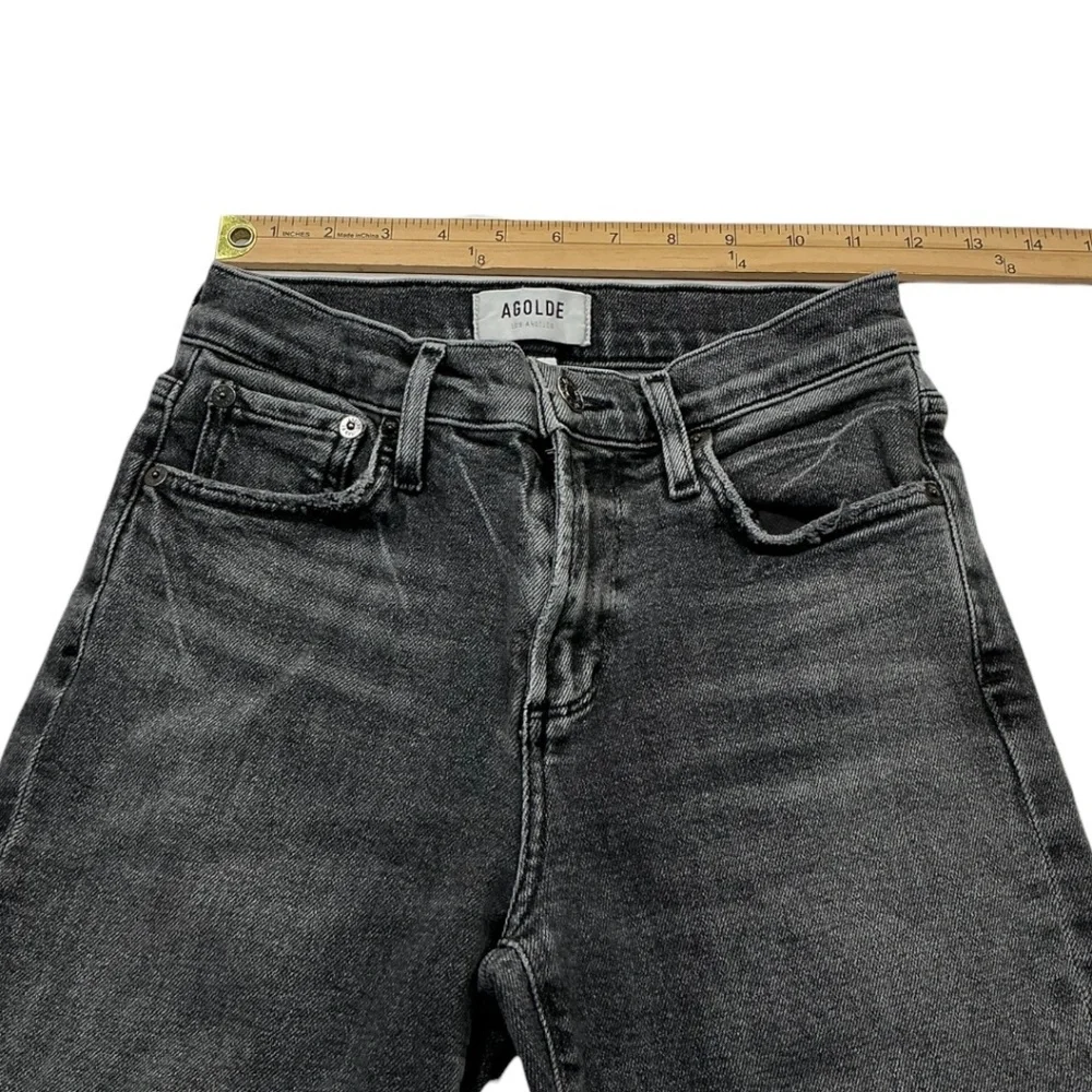 Agolde Pinch Waist Skinny High Waist in Grey Jeans Denim